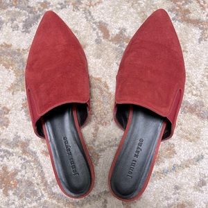 Jenni Kayne suede mules in Rust. 41. Worn 3x; fit like 10. Euc